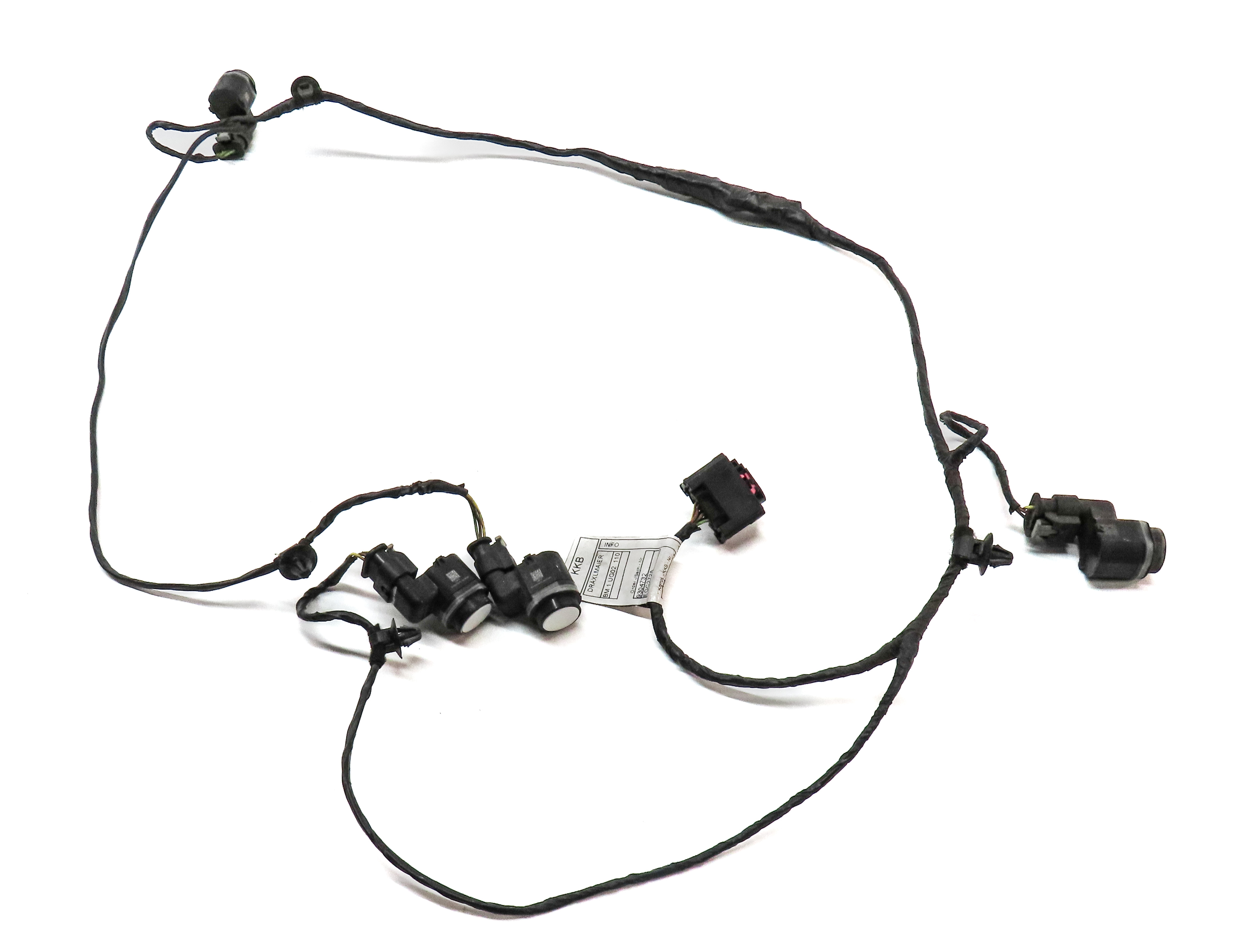 2014 BMW X3 (F25) REAR PARK ASSIST PDC DISTANCE CONTROL SENSOR w/HARNESS (White) — exact item pictured